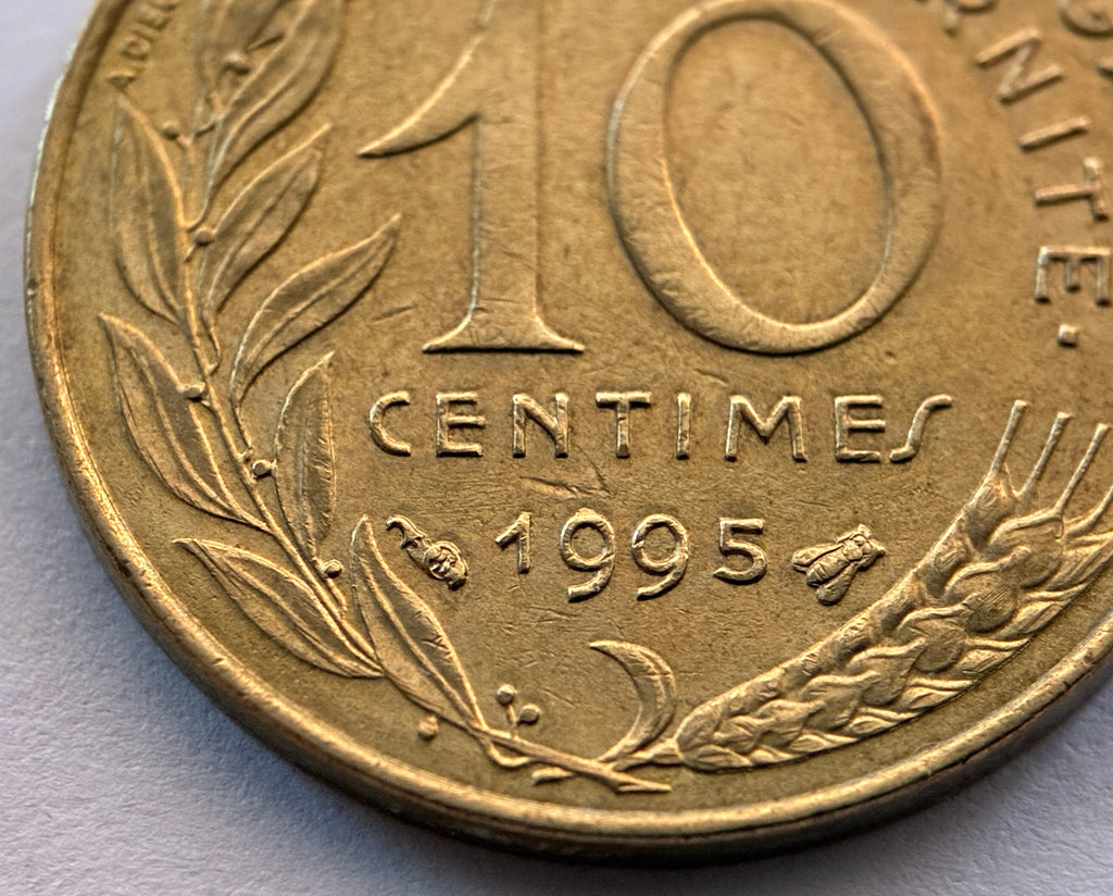 10 Centimes 1995 Frankreich Marianne Aluminiumbronze Münze