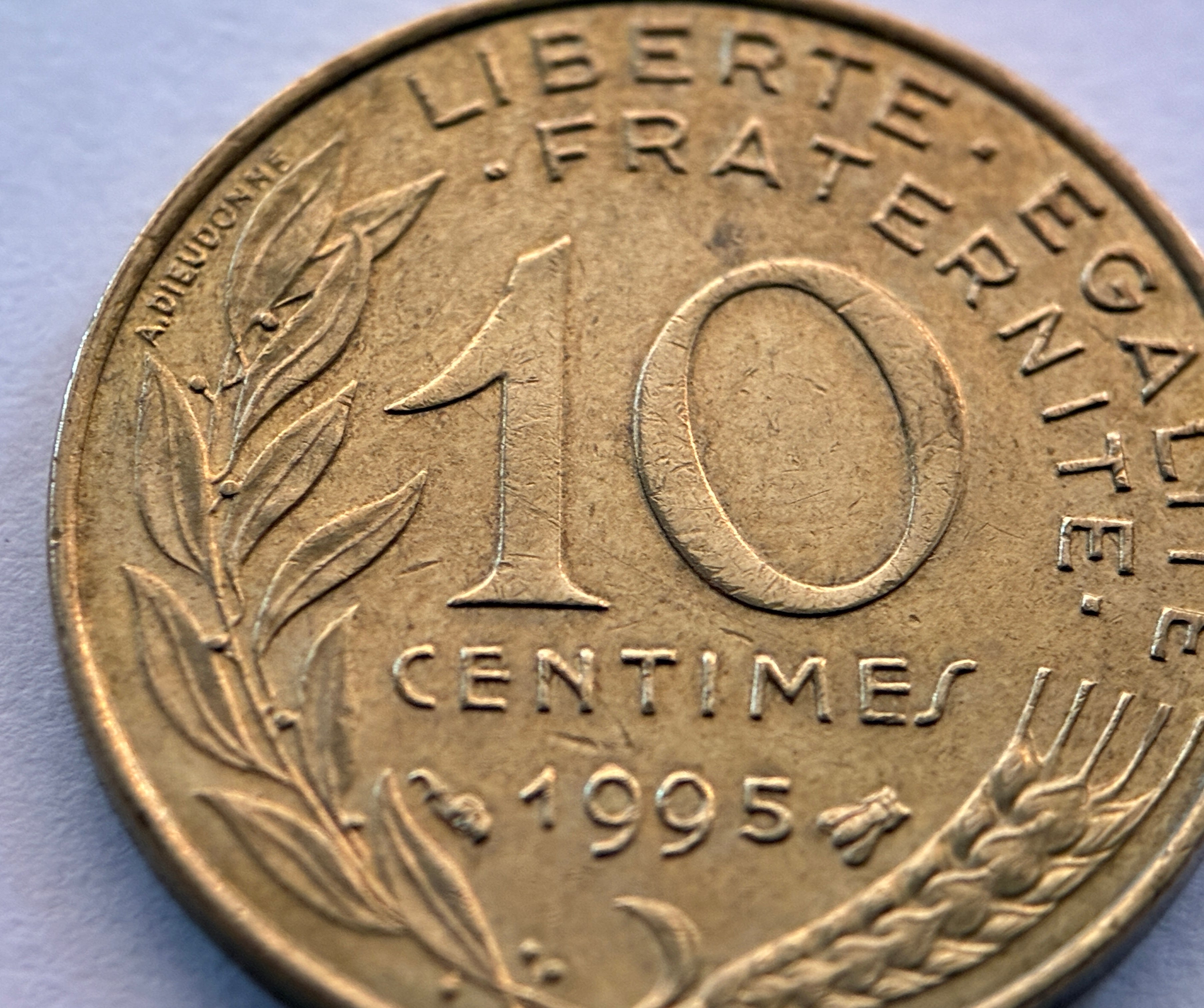 10 Centimes 1995 Frankreich Marianne Aluminiumbronze Münze