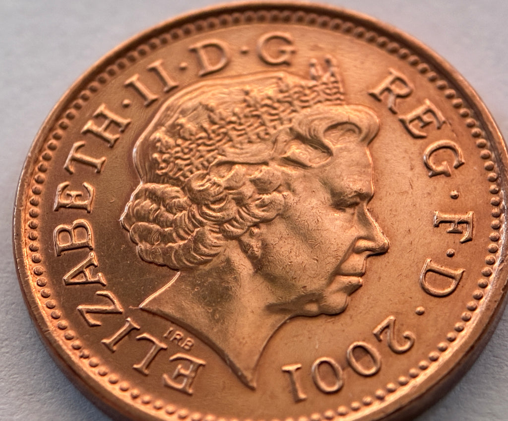 1 Penny 2001 Elisabeth II GB Großbritannien Münze Kupfer