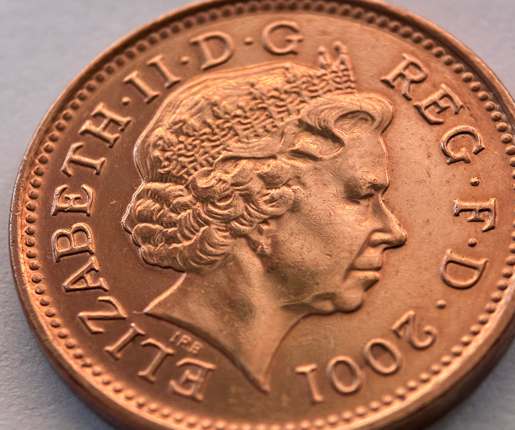 1 Penny 2001 Elisabeth II GB Großbritannien Münze Kupfer