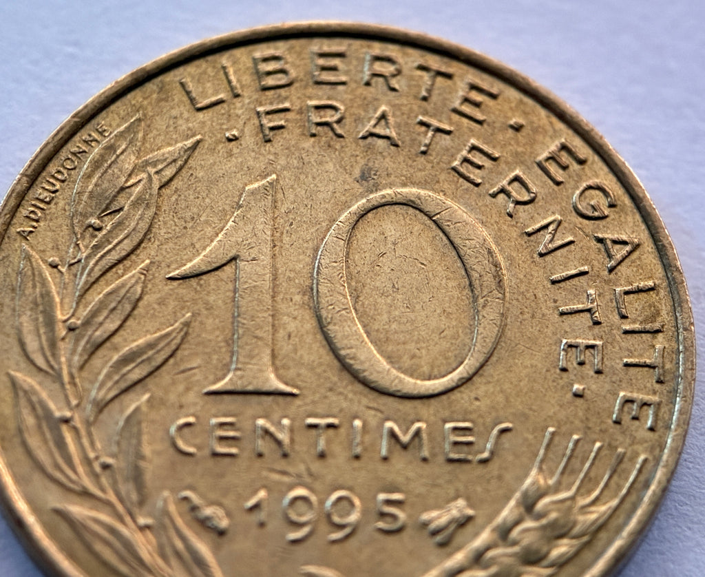 10 Centimes 1995 Frankreich Marianne Aluminiumbronze Münze
