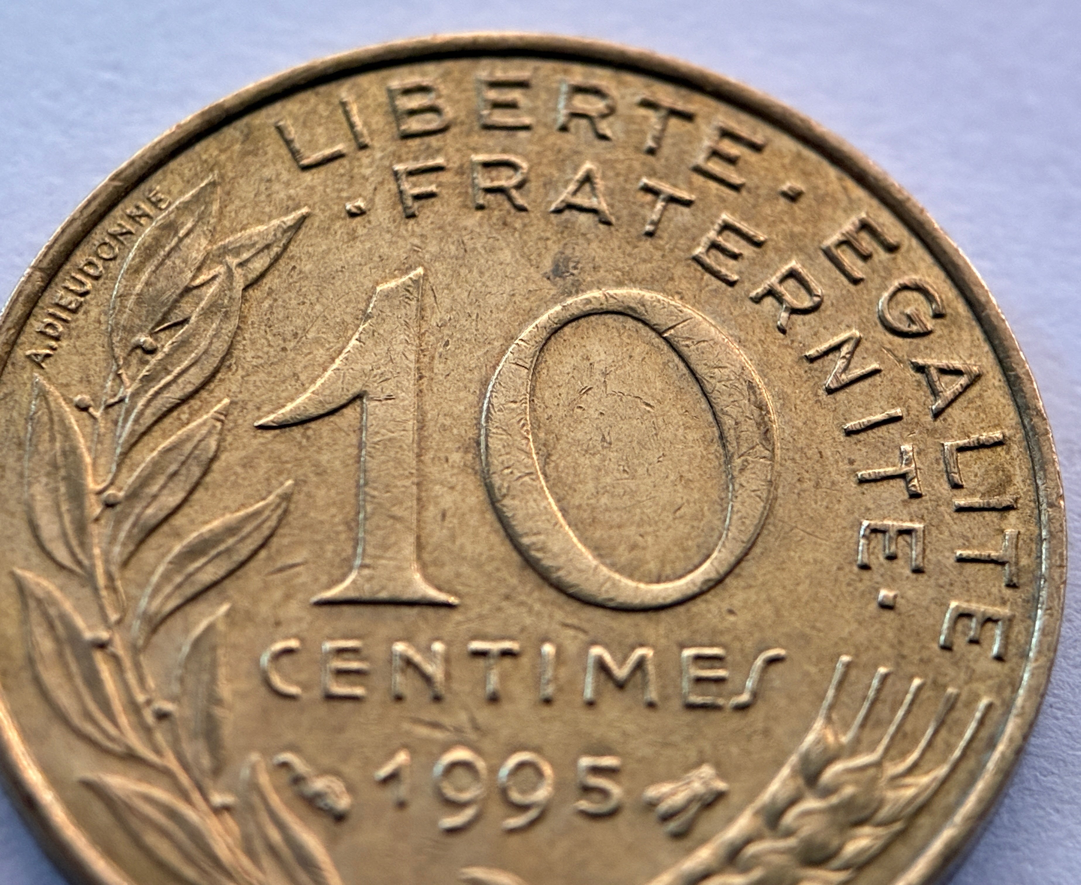 10 Centimes 1995 Frankreich Marianne Aluminiumbronze Münze