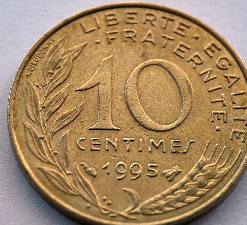 10 Centimes 1995 Frankreich Marianne Aluminiumbronze Münze