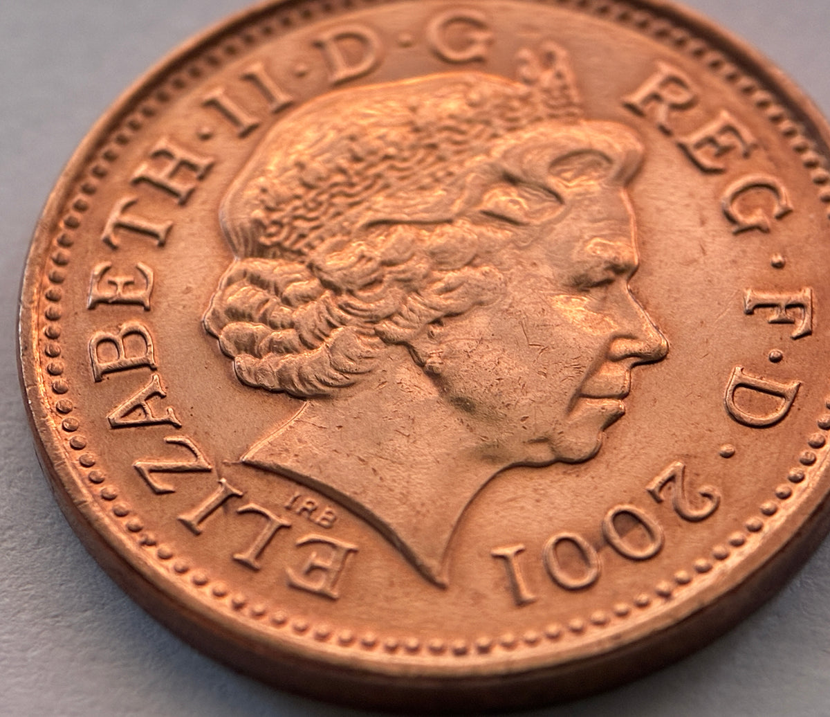 1 Penny 2001 Elisabeth II GB Großbritannien Münze Kupfer