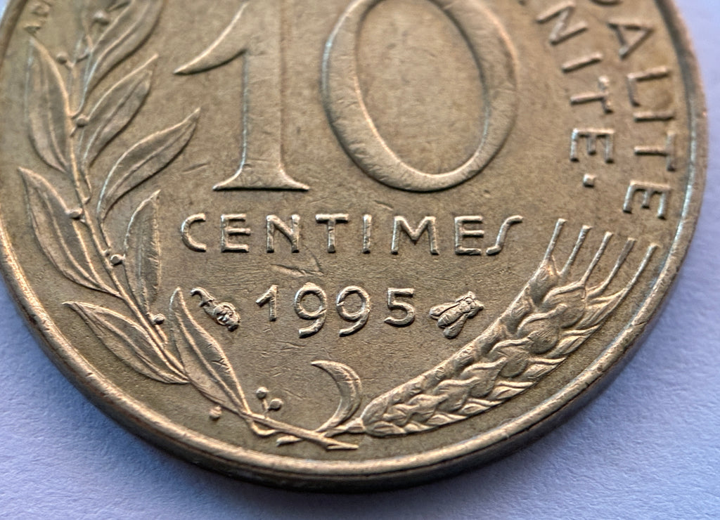 10 Centimes 1995 Frankreich Marianne Aluminiumbronze Münze