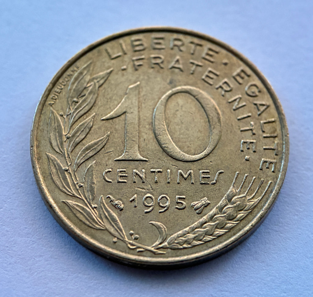 10 Centimes 1995 Frankreich Marianne Aluminiumbronze Münze