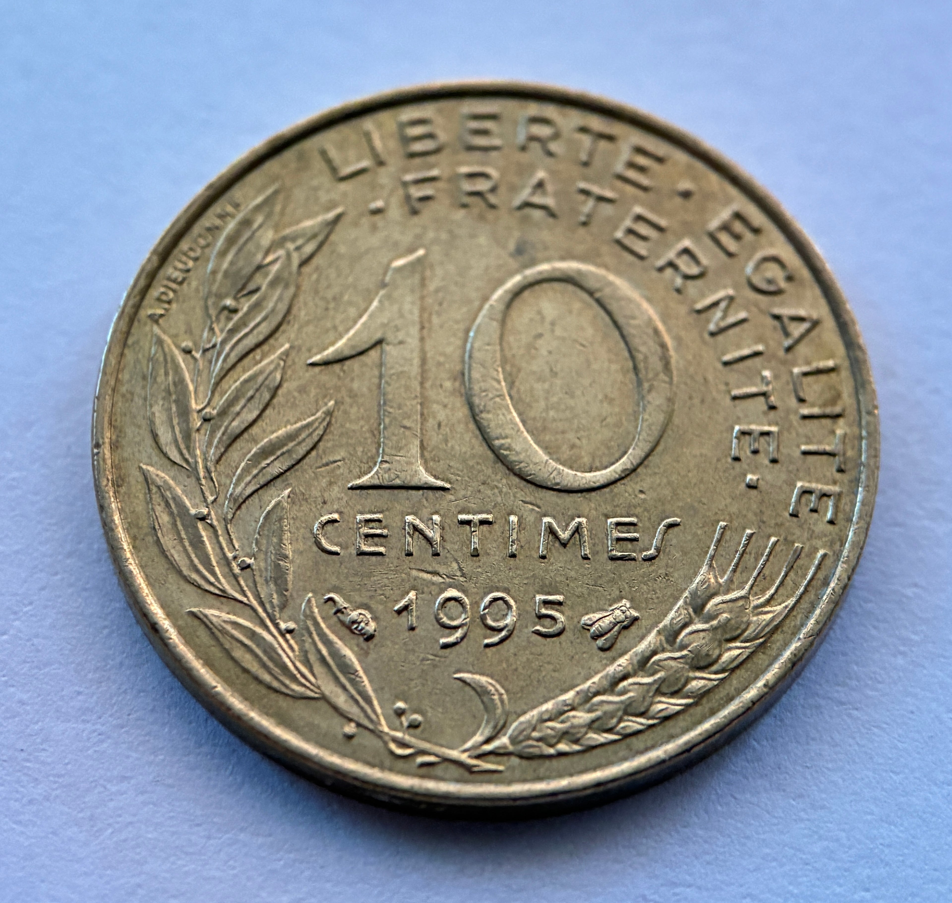 10 Centimes 1995 Frankreich Marianne Aluminiumbronze Münze