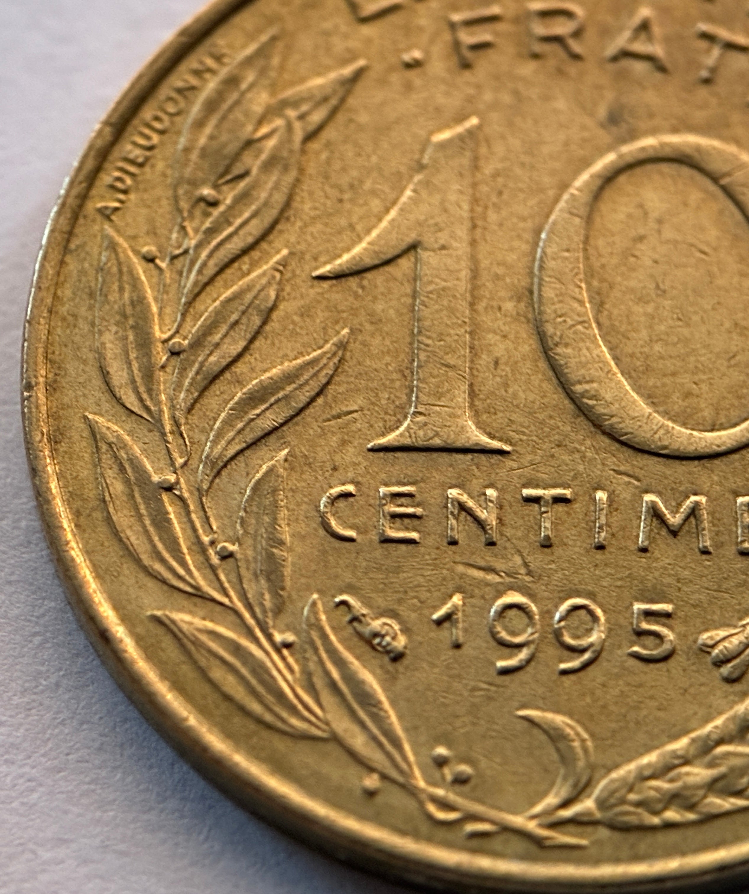 10 Centimes 1995 Frankreich Marianne Aluminiumbronze Münze