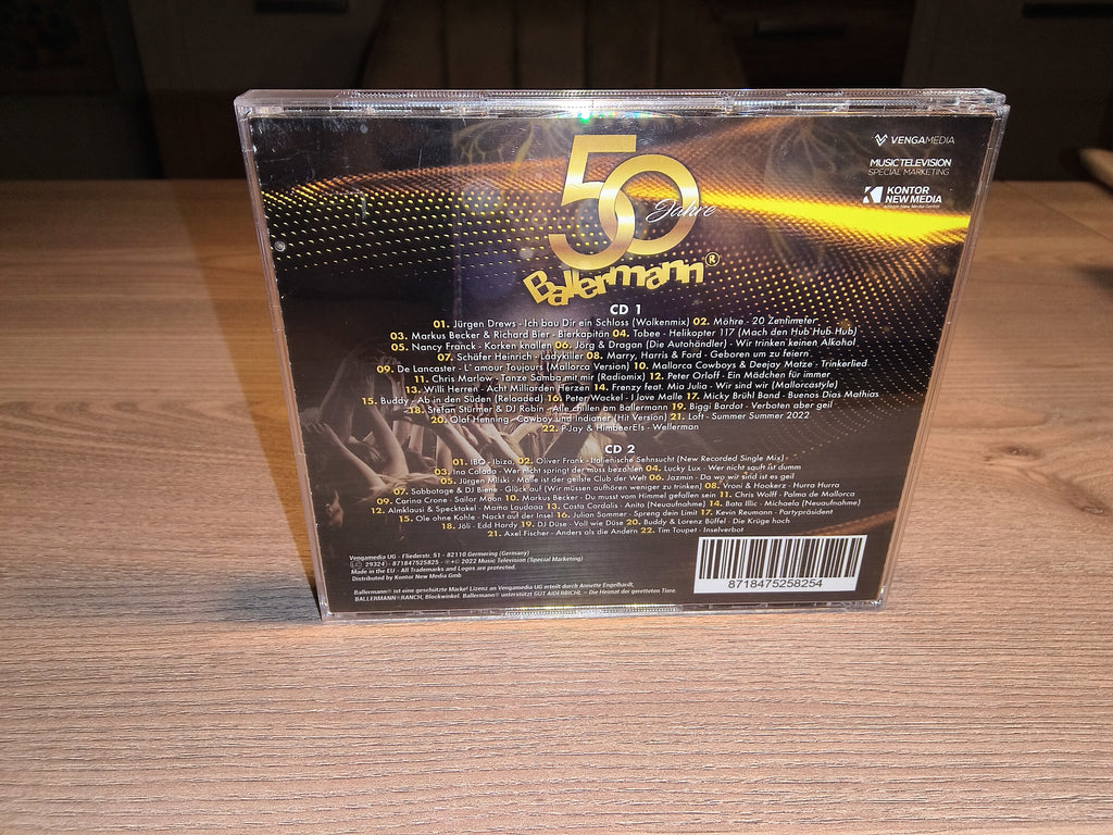 50 Jahre Ballermann Jubiläumsjahr 2022 | 2CD Sampler | 44 Party Hits | Musik CD | Zustand sehr gut
