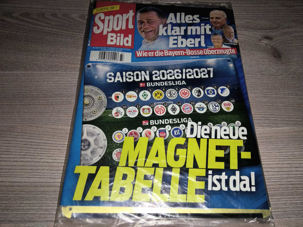 Sport Bild Magazin | Bundesliga 2026/2027 | mit Magnettabelle | Neu