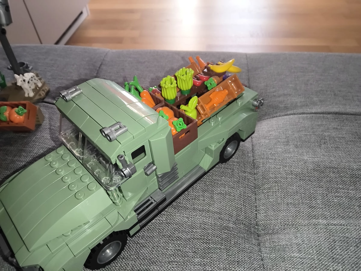Klemmbausteinset | Ernte-Truck mit Markstand-Zubehör | Zustand sehr gut