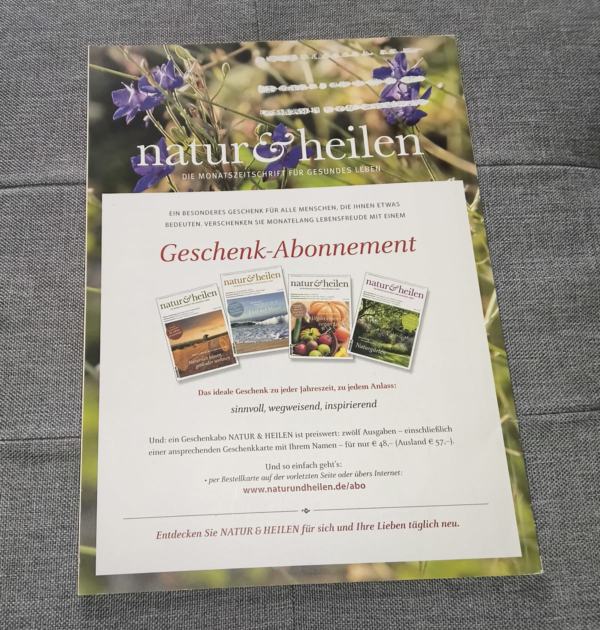 natur & heilen | Die Monatszeitschrift für gesundes Leben | Ausgabe September 2014 | Zeitschrift | Zustand sehr gut