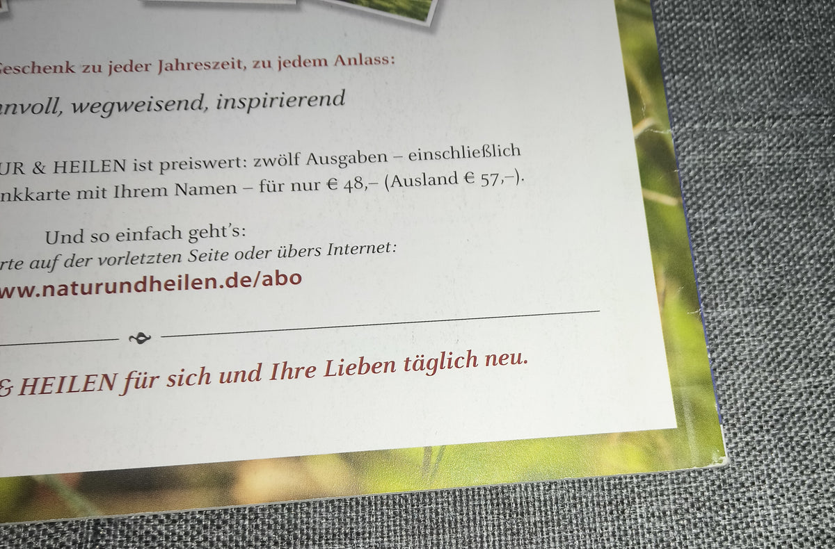 natur & heilen | Die Monatszeitschrift für gesundes Leben | Ausgabe September 2014 | Zeitschrift | Zustand sehr gut