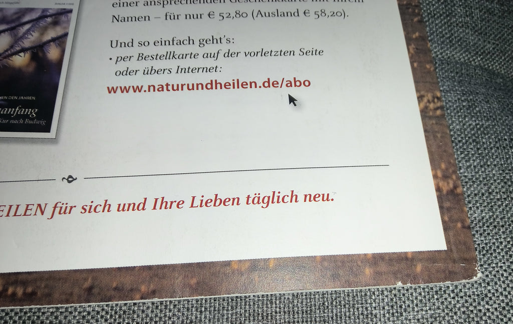 natur & heilen | Die Monatszeitschrift für gesundes Leben | Ausgabe Januar 2016 | Zeitschrift | Zustand sehr gut