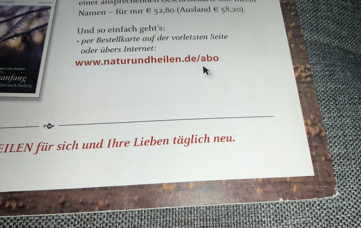 natur & heilen | Die Monatszeitschrift für gesundes Leben | Ausgabe Januar 2016 | Zeitschrift | Zustand sehr gut