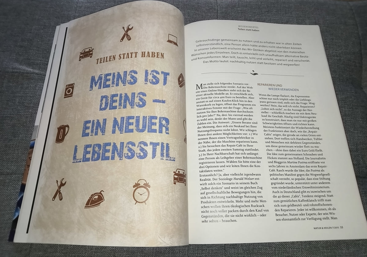 natur & heilen | Die Monatszeitschrift für gesundes Leben | Ausgabe Juli 2015 | Zeitschrift | Zustand gut