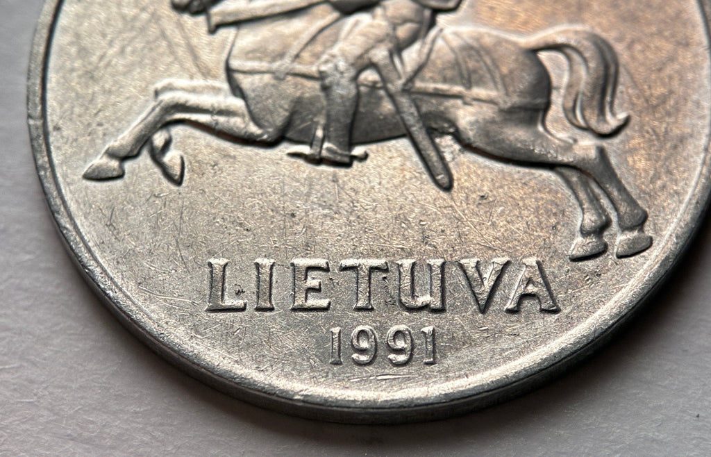 2 Centai 1991 | Litauen | Vytis Ritter | Münze aus Aluminium | schön