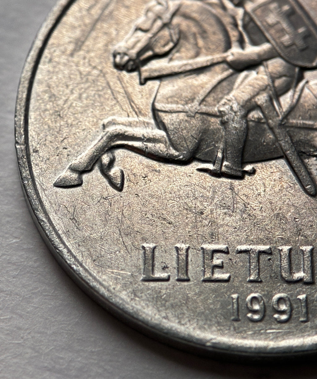 2 Centai 1991 | Litauen | Vytis Ritter | Münze aus Aluminium | schön