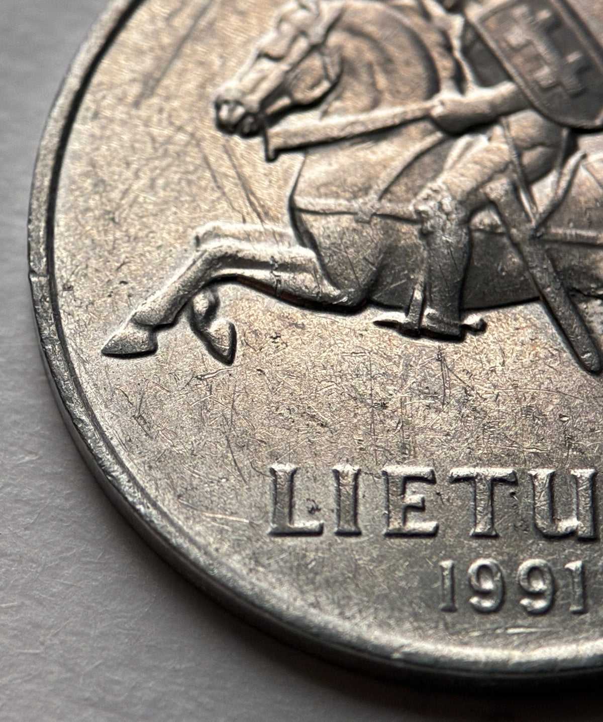 2 Centai 1991 | Litauen | Vytis Ritter | Münze aus Aluminium | schön