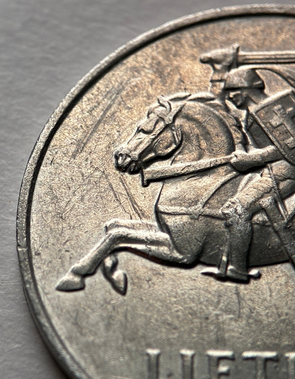 2 Centai 1991 | Litauen | Vytis Ritter | Münze aus Aluminium | schön