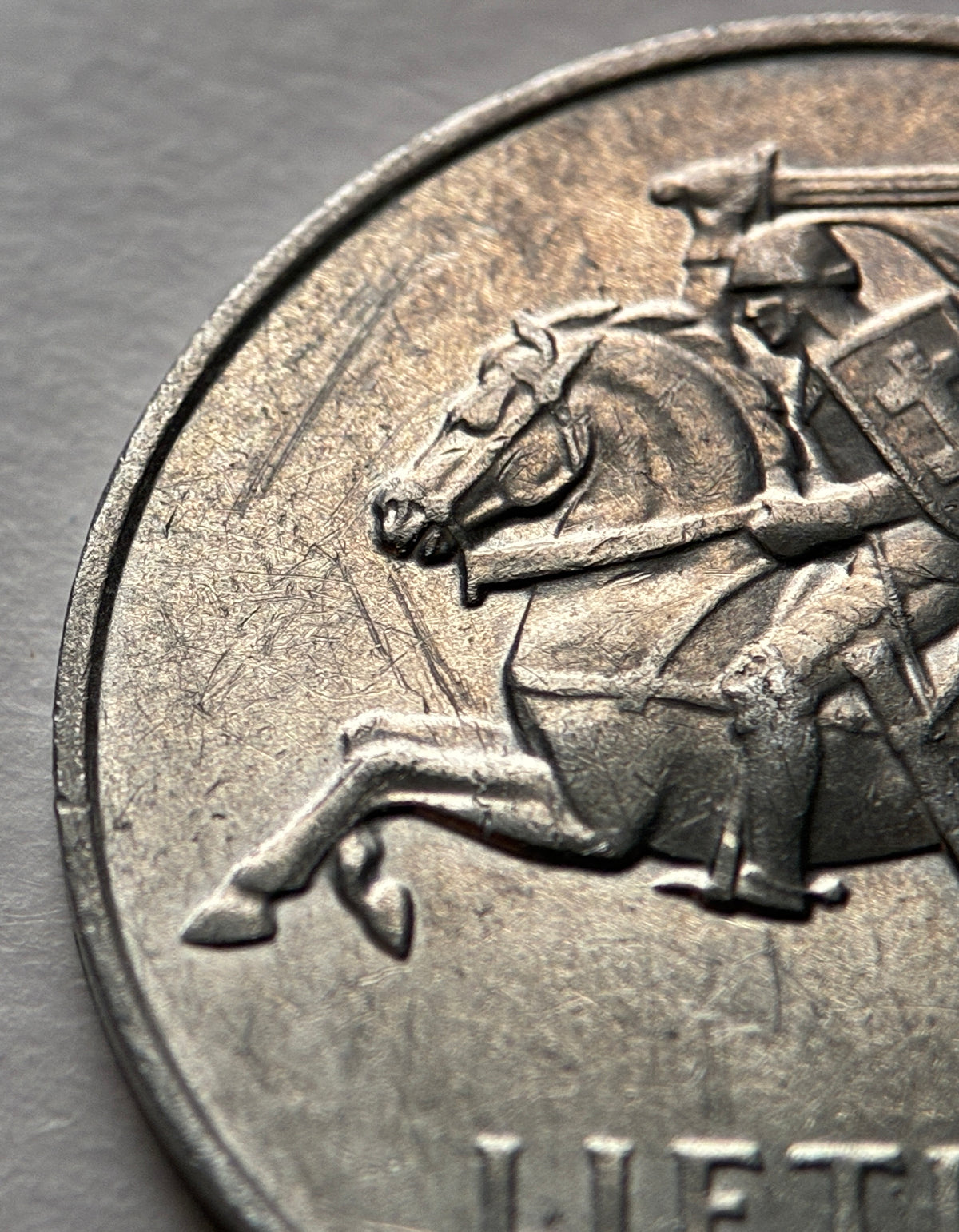 2 Centai 1991 | Litauen | Vytis Ritter | Münze aus Aluminium | schön