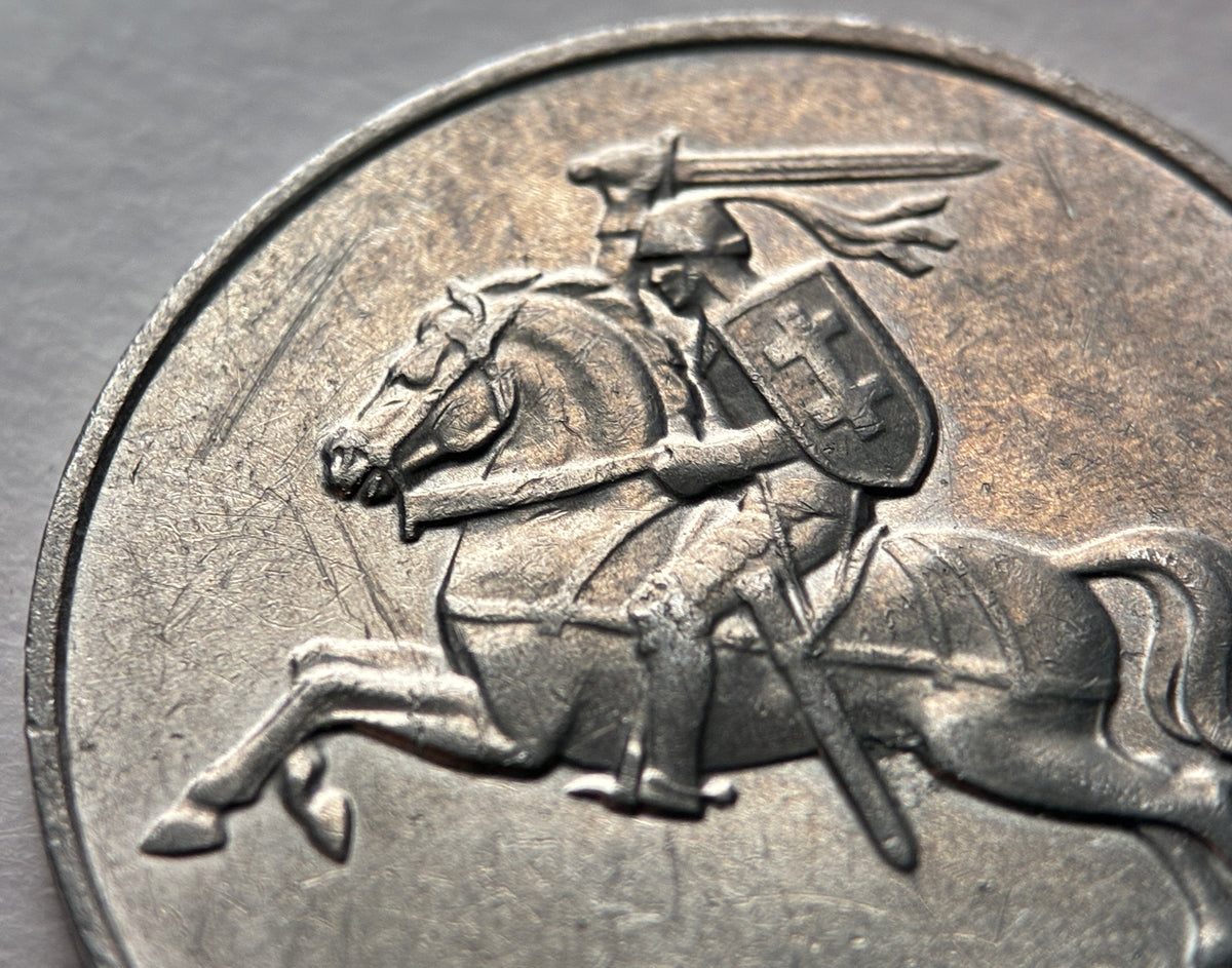 2 Centai 1991 | Litauen | Vytis Ritter | Münze aus Aluminium | schön