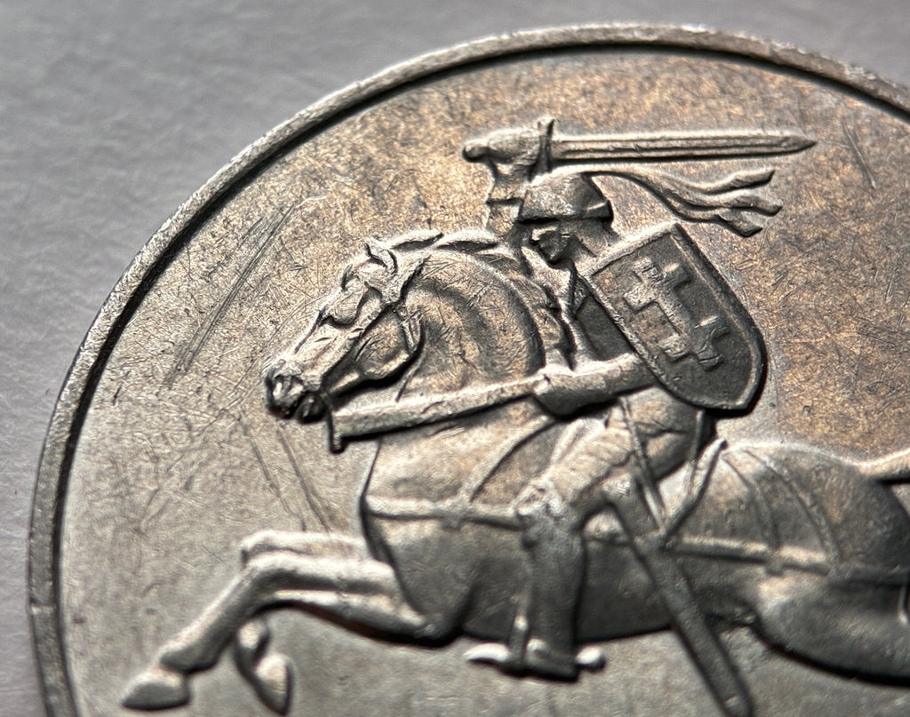 2 Centai 1991 | Litauen | Vytis Ritter | Münze aus Aluminium | schön