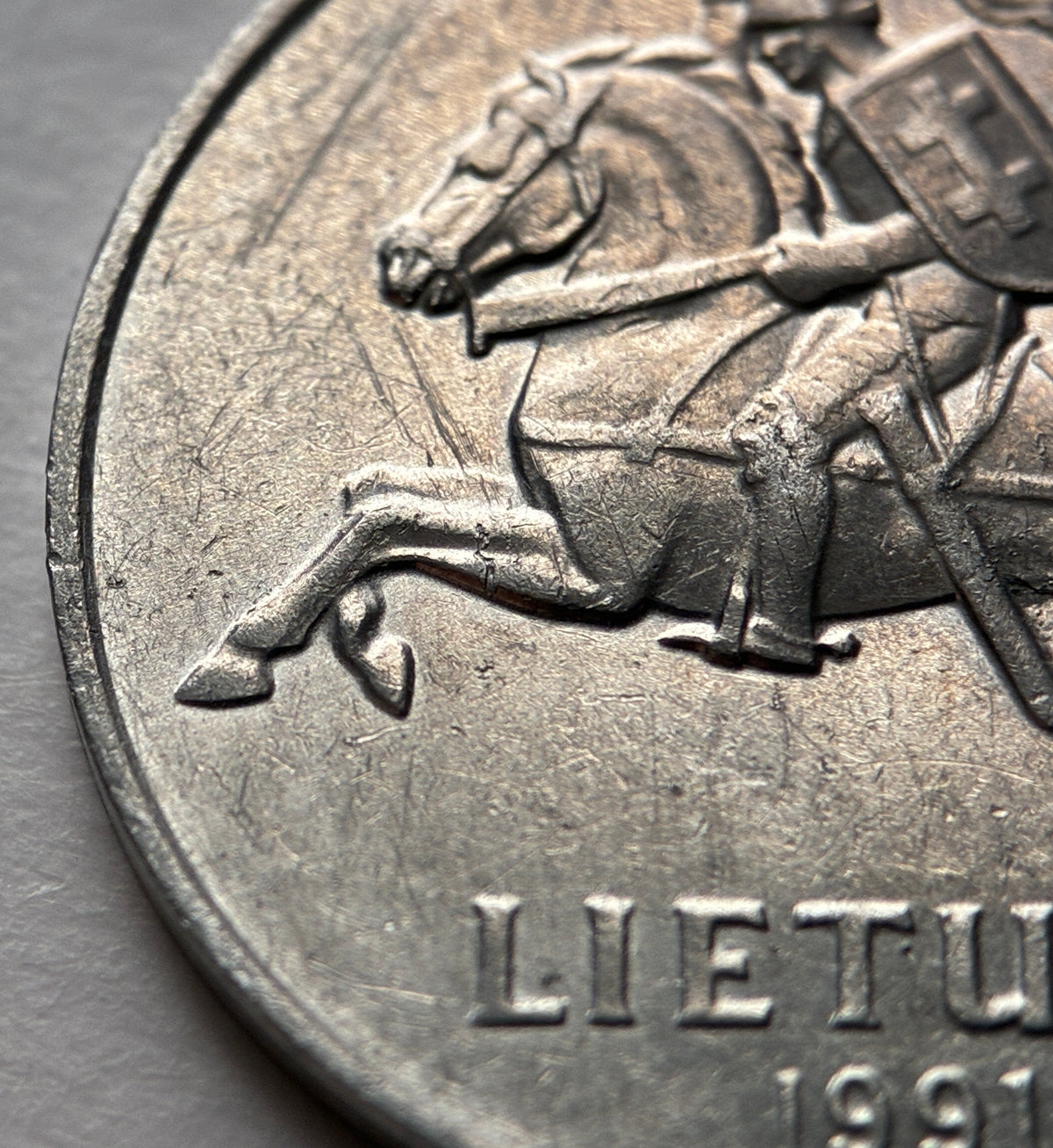 2 Centai 1991 | Litauen | Vytis Ritter | Münze aus Aluminium | schön