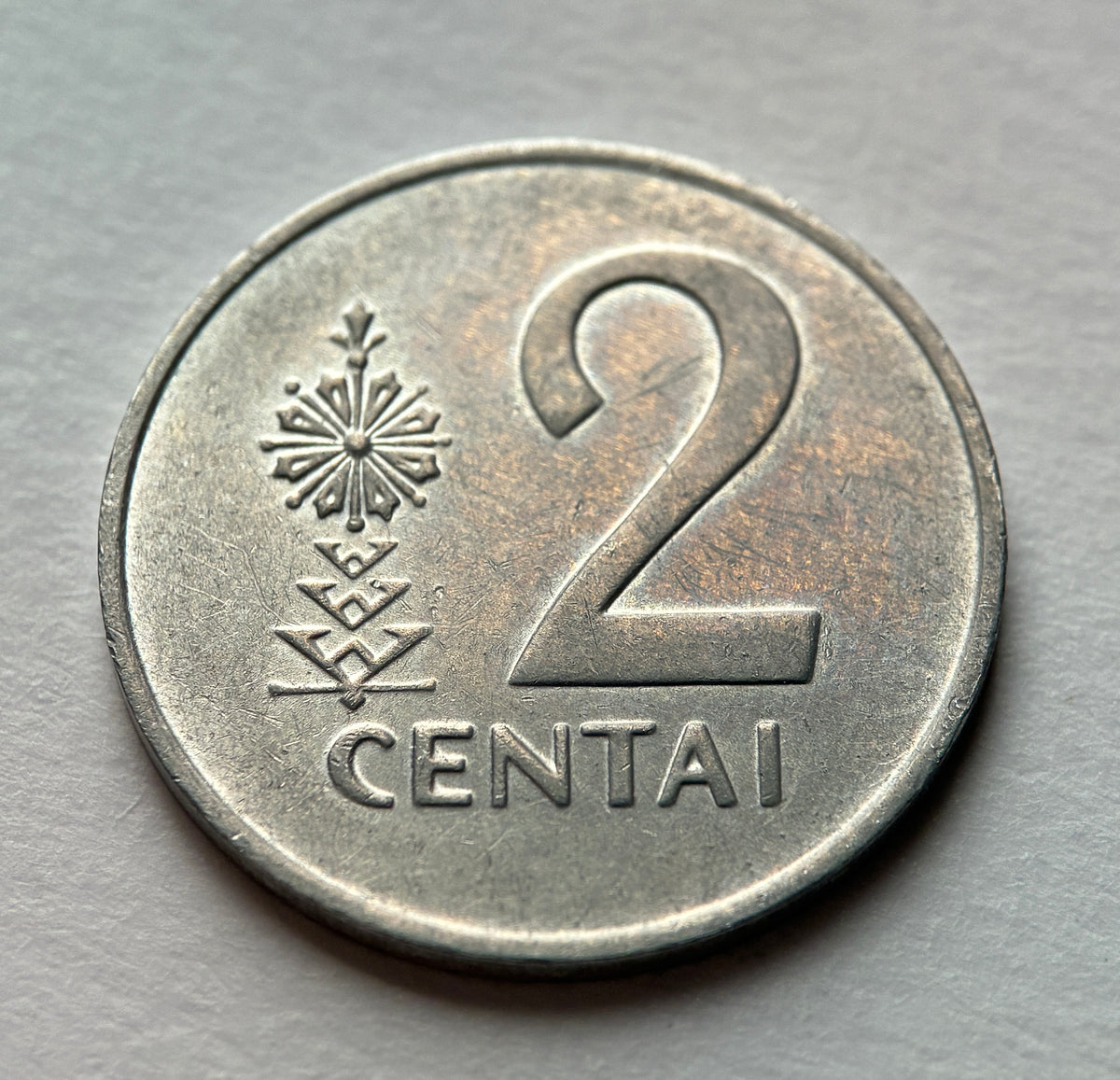 2 Centai 1991 | Litauen | Vytis Ritter | Münze aus Aluminium | schön