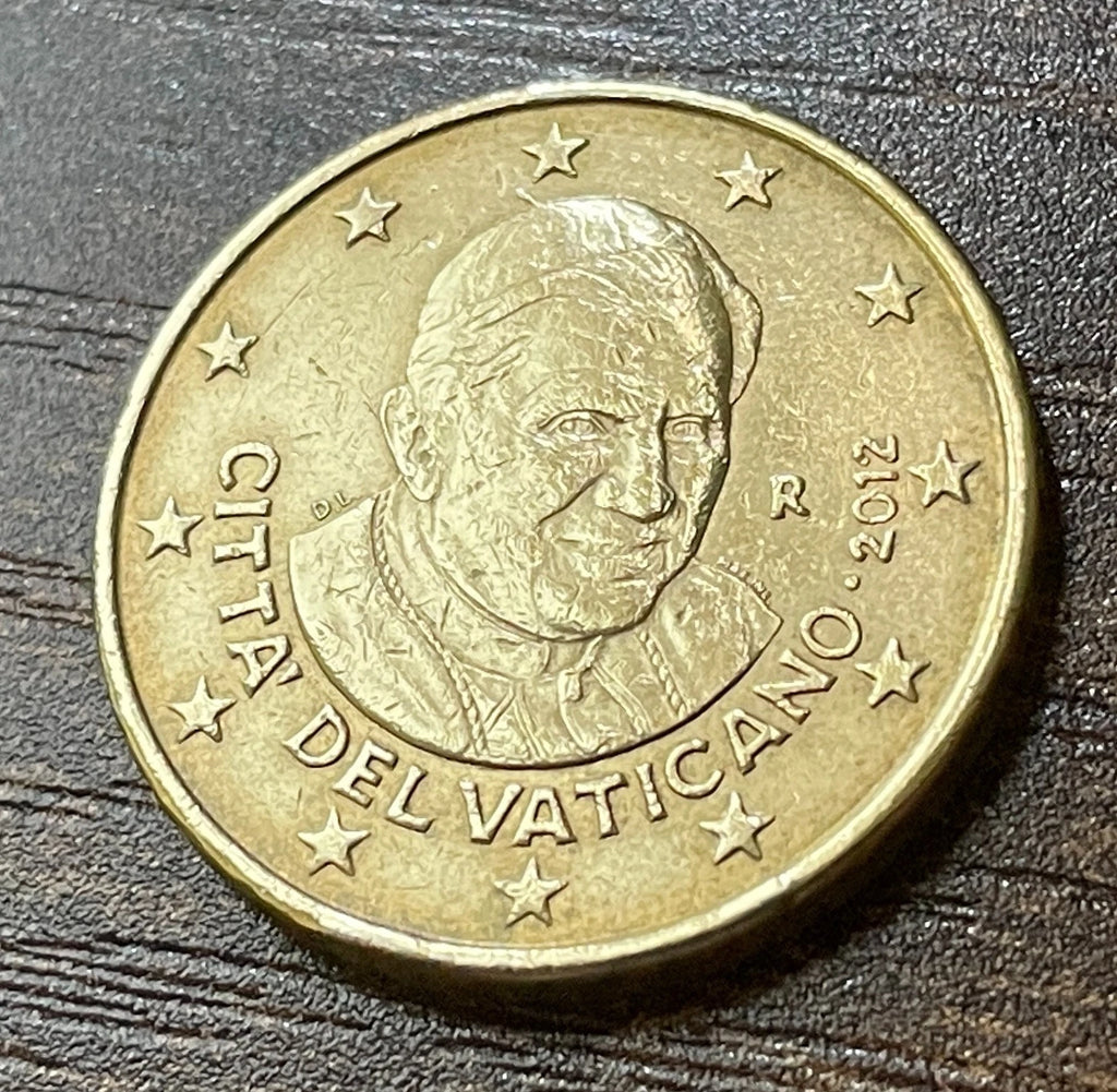 50 Cent 2012 | Vatikanstadt | Papst Benedikt XVI. | Nordisches Gold Münze | schön