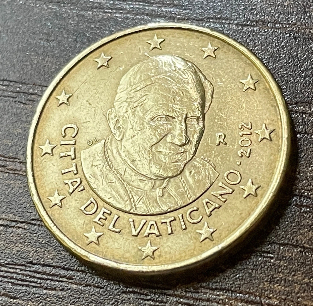 50 Cent 2012 | Vatikanstadt | Papst Benedikt XVI. | Nordisches Gold Münze | schön