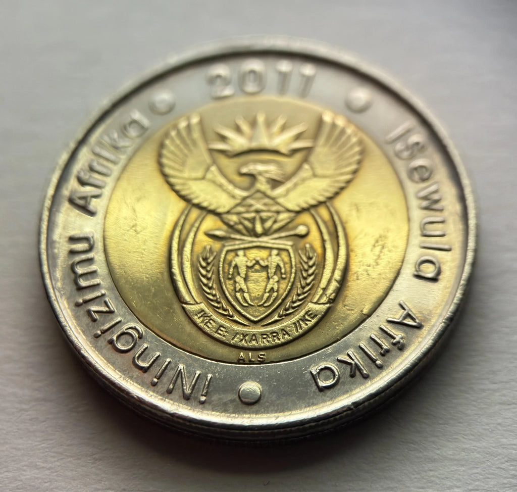 5 Rand 2011 | Südafrika | Gnu (Wildtier) | Bi-Metall Münze | schön