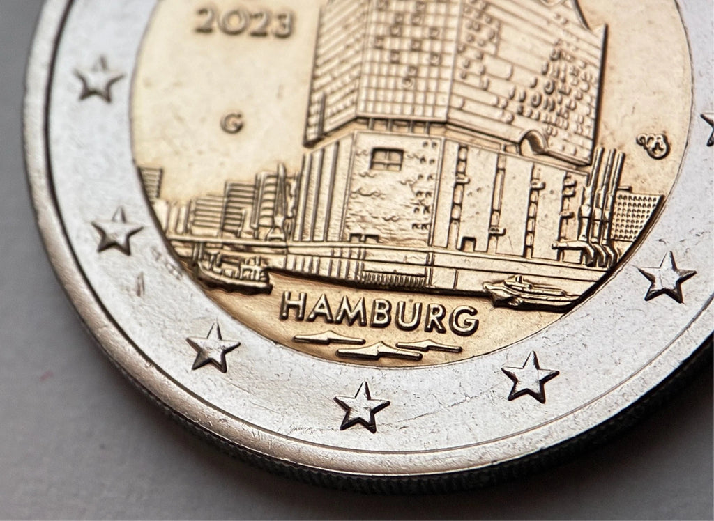 2 Euro 2023 G | Deutschland | Hamburg | Elbphilharmonie | Bundesländerserie | Bi-Metall Münze
