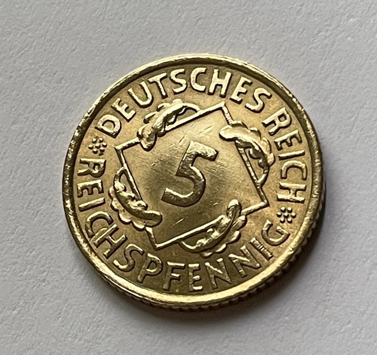 5 Reichspfennig 1930 A | Deutsches Reich | Weimarer Republik | Aluminiumbronze Münze | vorzüglich
