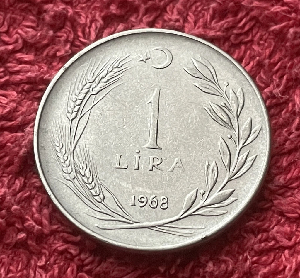 1 Lira 1968 | Türkei | Mustafa Kemal Atatürk | TÜRKİYE CUMHURİYETİ | Edelstahl | Münze