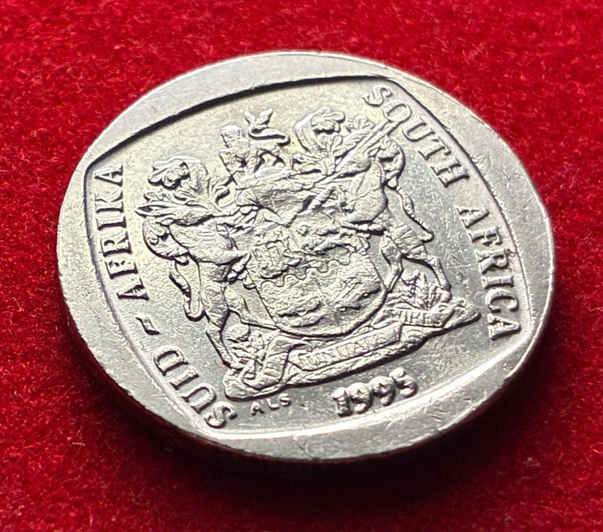 2 Rand 1995 | Südafrika | Großer Kudu | Antilope | Vernickeltes Kupfer Münze | schön