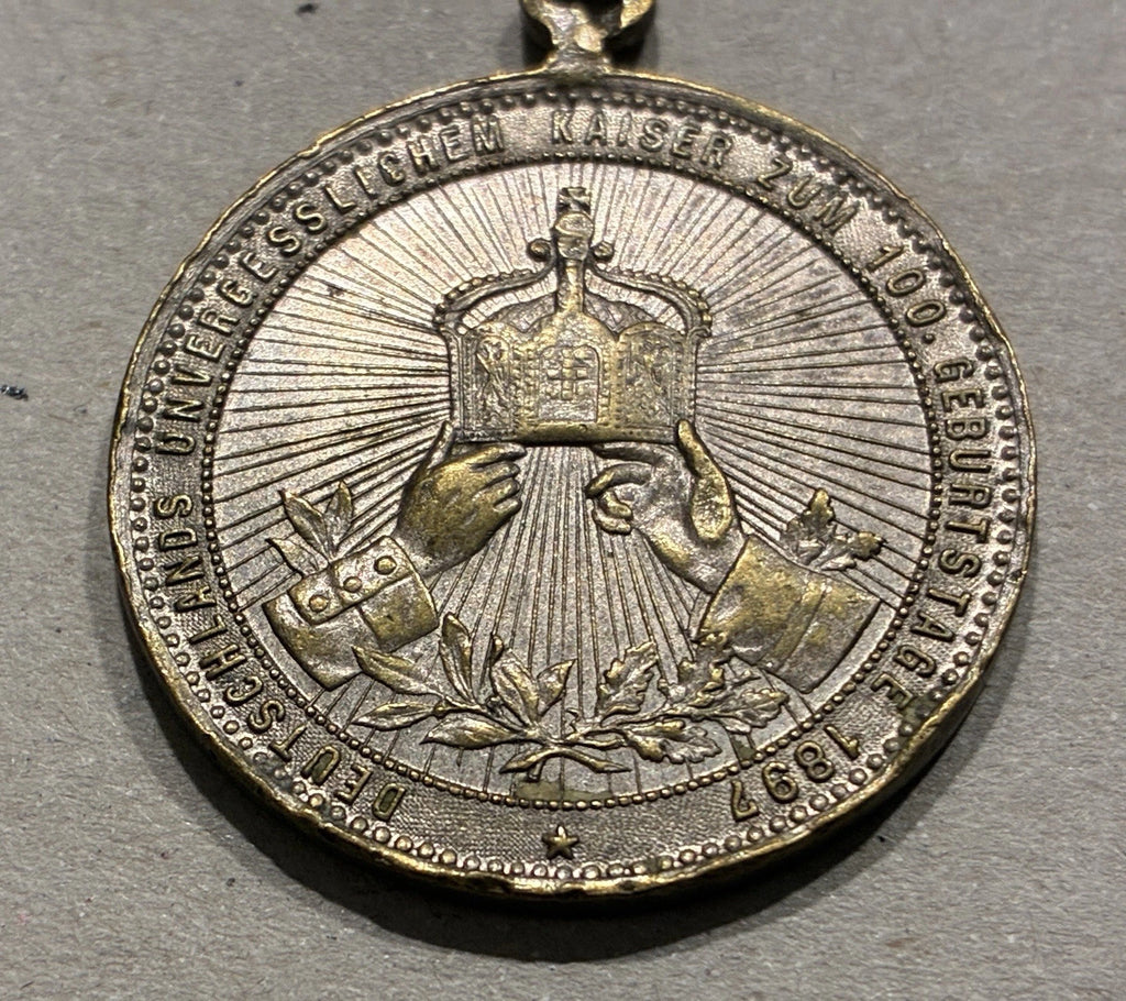 Medaille Wilhelm I. – 100. Geburtstag 1897 | Kaiserreich Preußen Gedenkprägung mit Öse