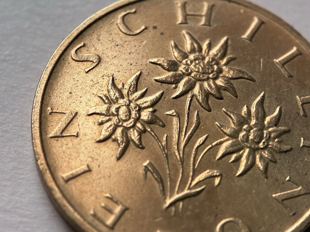 1 Schilling 1995 | Österreich | Edelweiß | Alpenblume | Aluminiumbronze Münze | sehr schön