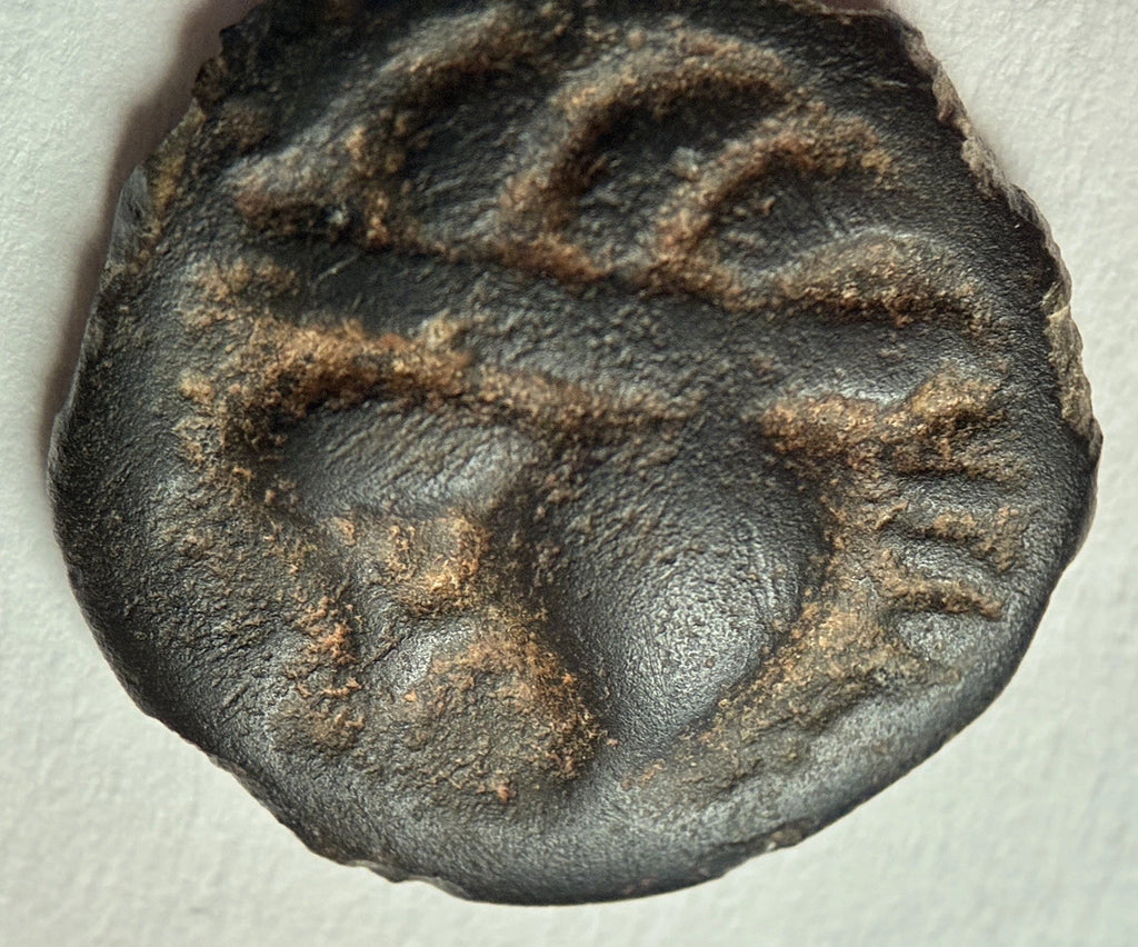 Kelten Gallien Leuci Potin - Obol 150-50 vor Chr. – Antike Bronzemünze / Sehr gut erhalten