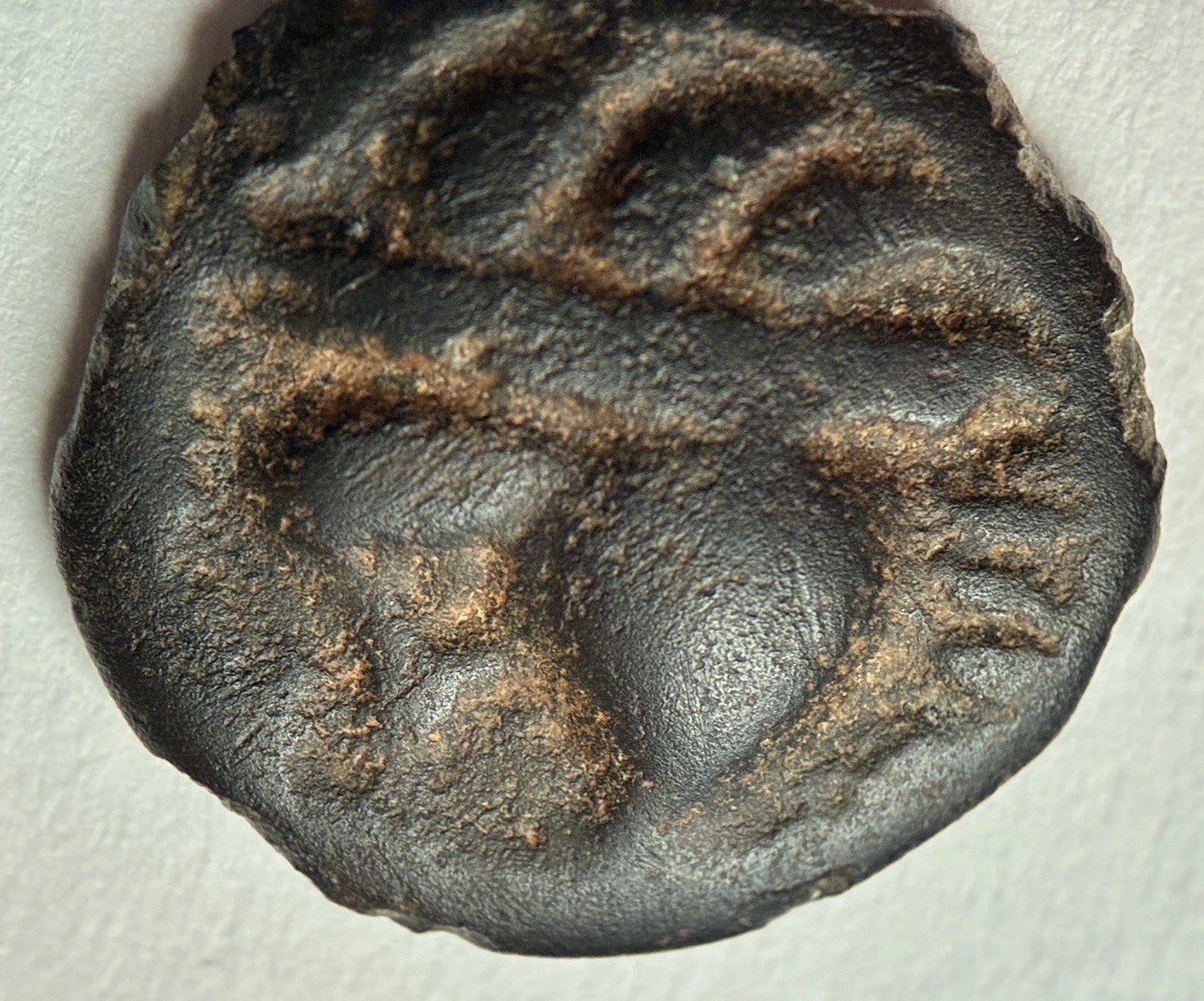 Kelten Gallien Leuci Potin - Obol 150-50 vor Chr. – Antike Bronzemünze / Sehr gut erhalten