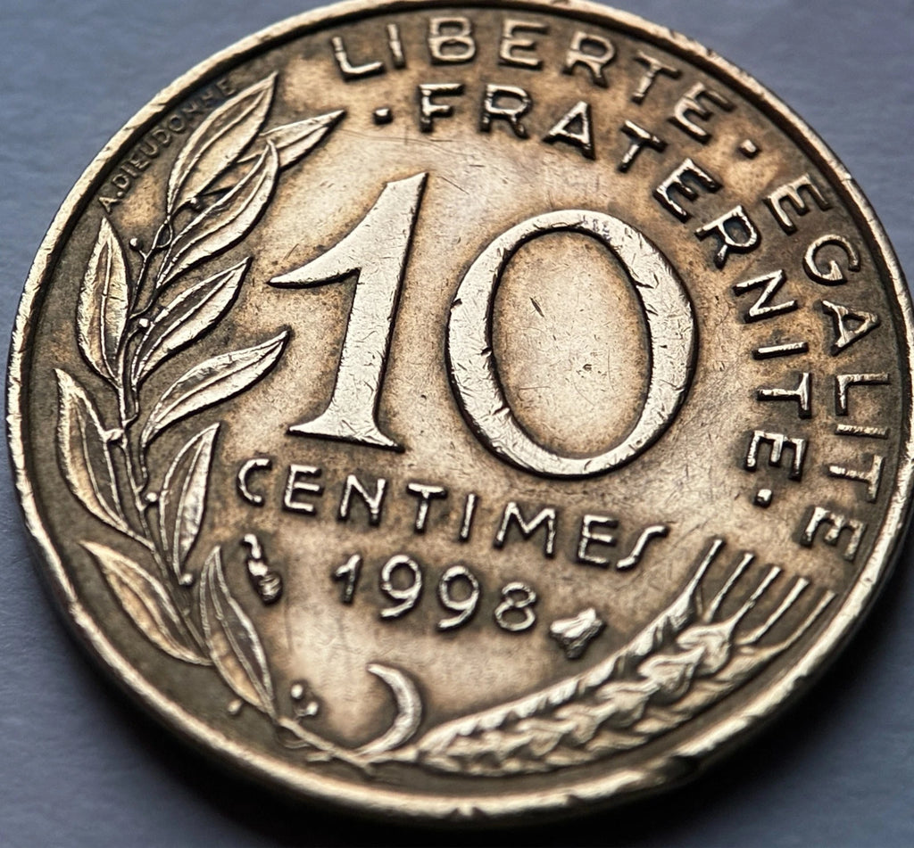 10 Centimes 1998 | Frankreich | Marianne | Aluminiumbronze Münze | vorzüglich