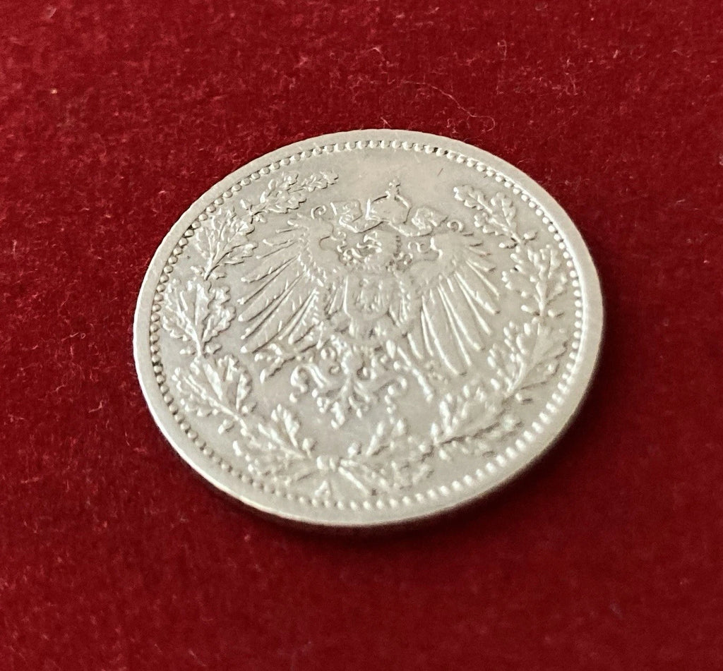 1/2 Mark 1909 A | Deutsches Reich | 900er Silbermünze | Historische Münze | vorzüglich