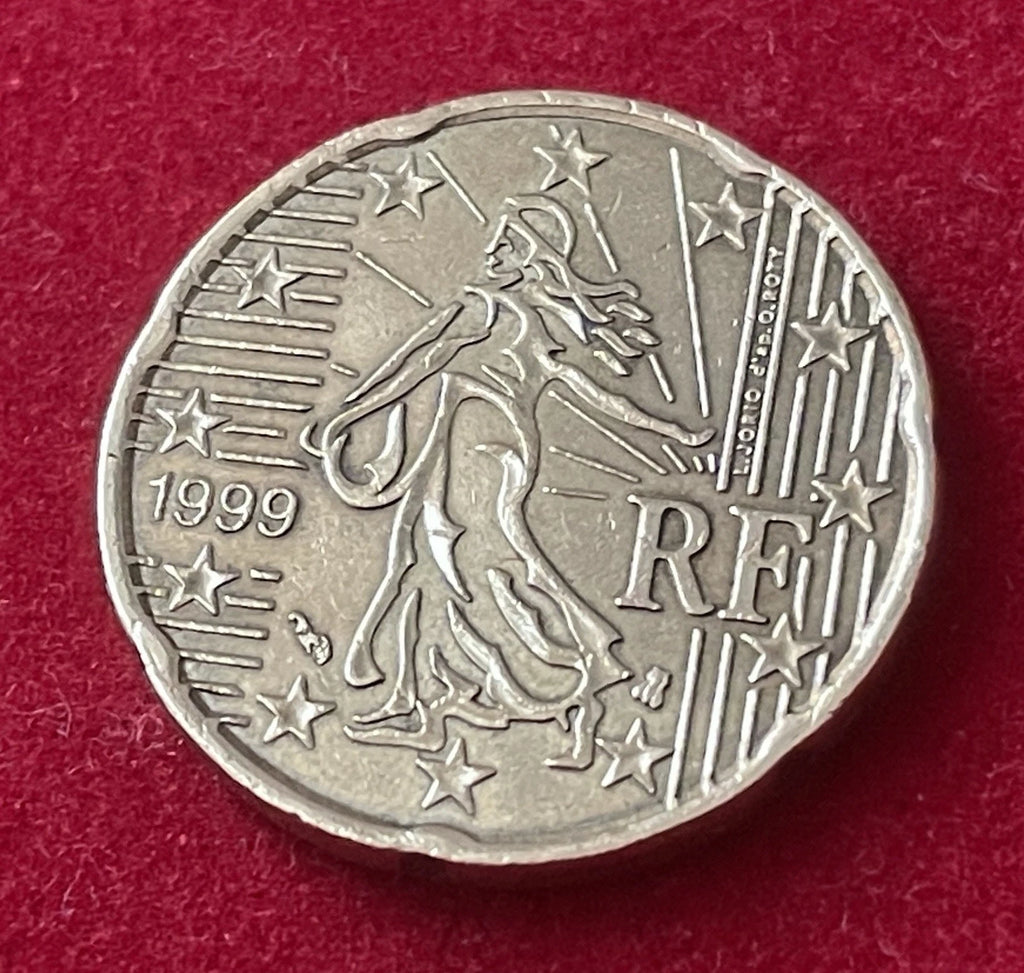20 Cent 1999 | Frankreich | Säerin Motiv (La Semeuse) | Nordisches Gold Münze | schön