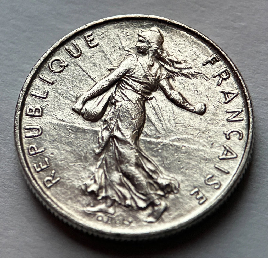 1/2 Franc 1984 | Frankreich | La Semeuse | Nickel-Münze | sehr schön