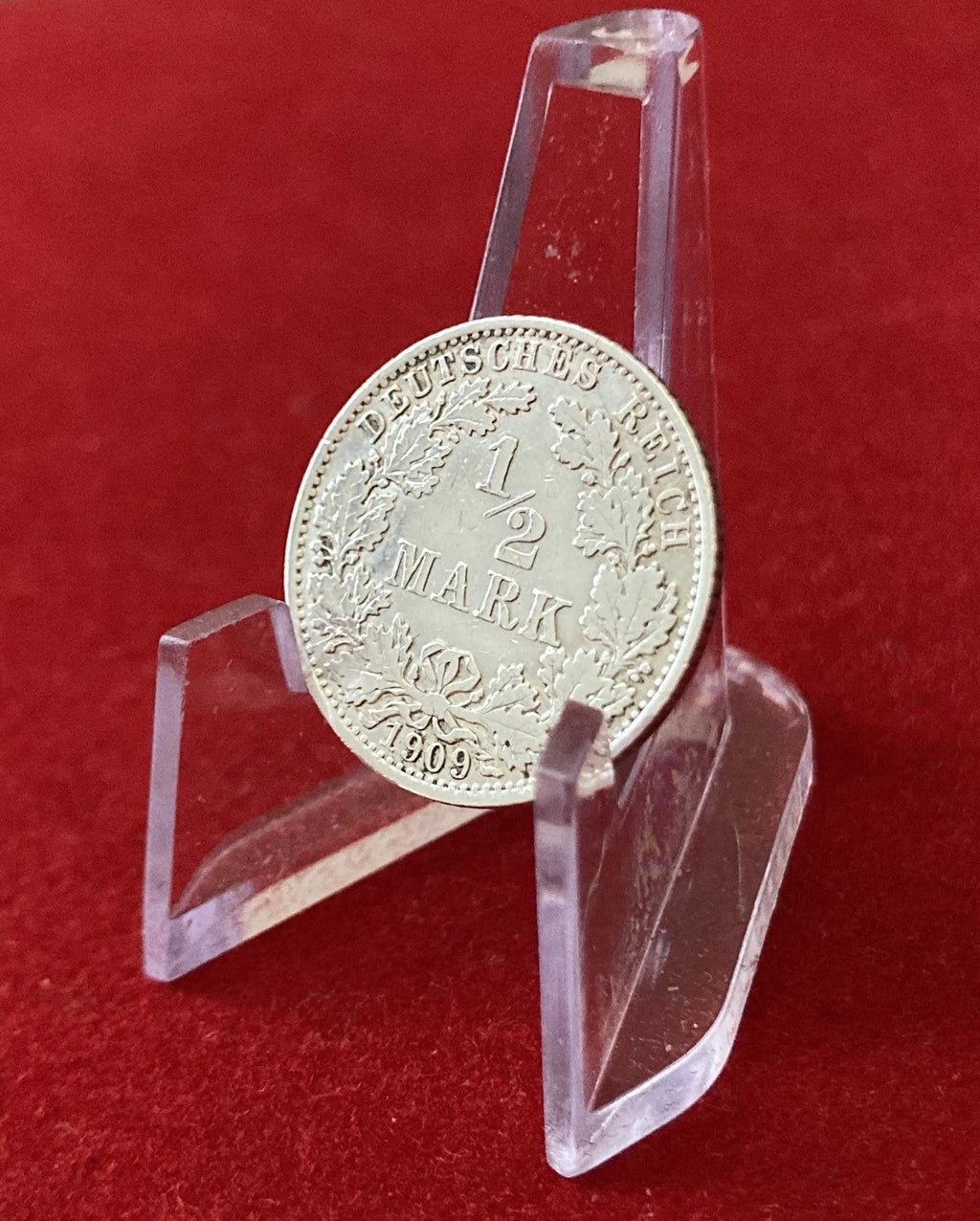 1/2 Mark 1909 A | Deutsches Reich | 900er Silbermünze | Historische Münze | vorzüglich