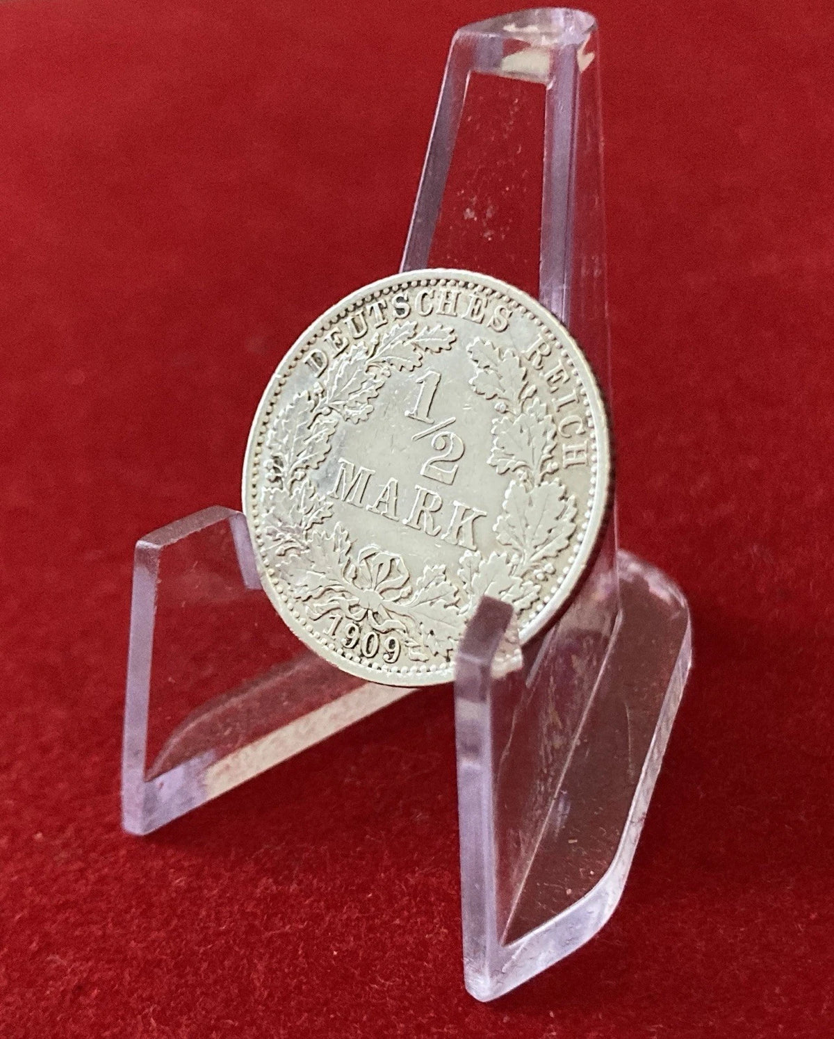1/2 Mark 1909 A | Deutsches Reich | 900er Silbermünze | Historische Münze | vorzüglich
