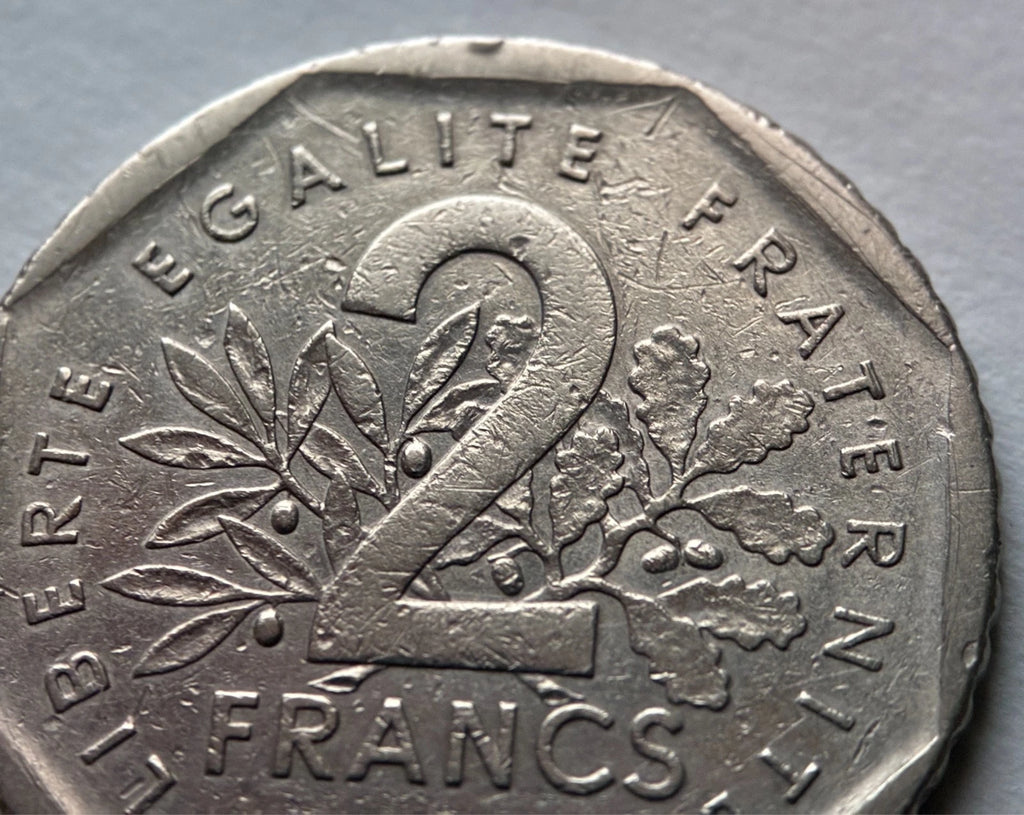 2 Francs 1979 | Frankreich | Säerin 'Semeuse' im Sonnenaufgang | Nickel Münze | schön