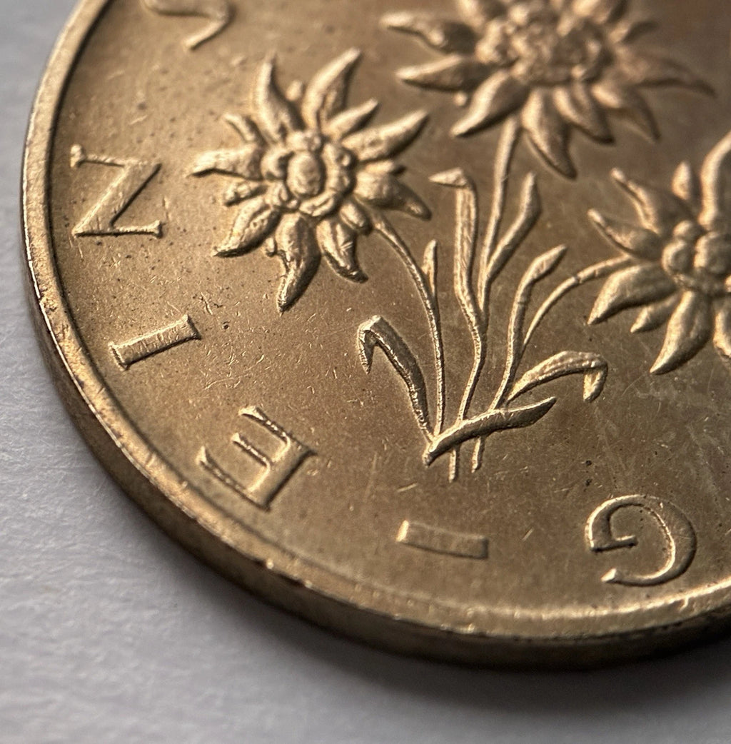 1 Schilling 1995 | Österreich | Edelweiß | Alpenblume | Aluminiumbronze Münze | sehr schön