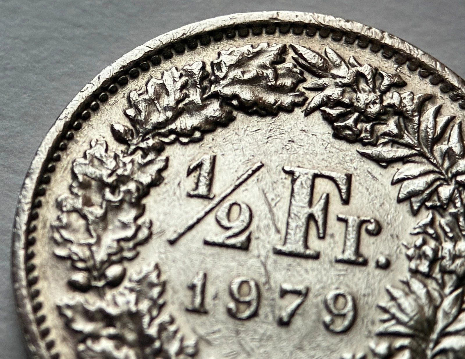 1/2 Franken 1979 | Schweiz | Helvetia mit Speer & Schild | Kupfer-Nickel-Münze