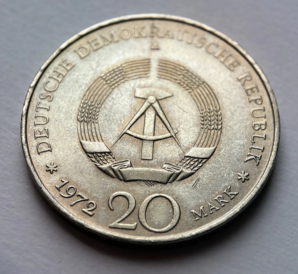 20 Mark 1972 A | Deutsche Demokratische Republik (DDR) | Wilhelm Pieck | Gedenkmünze aus Neusilber | schön